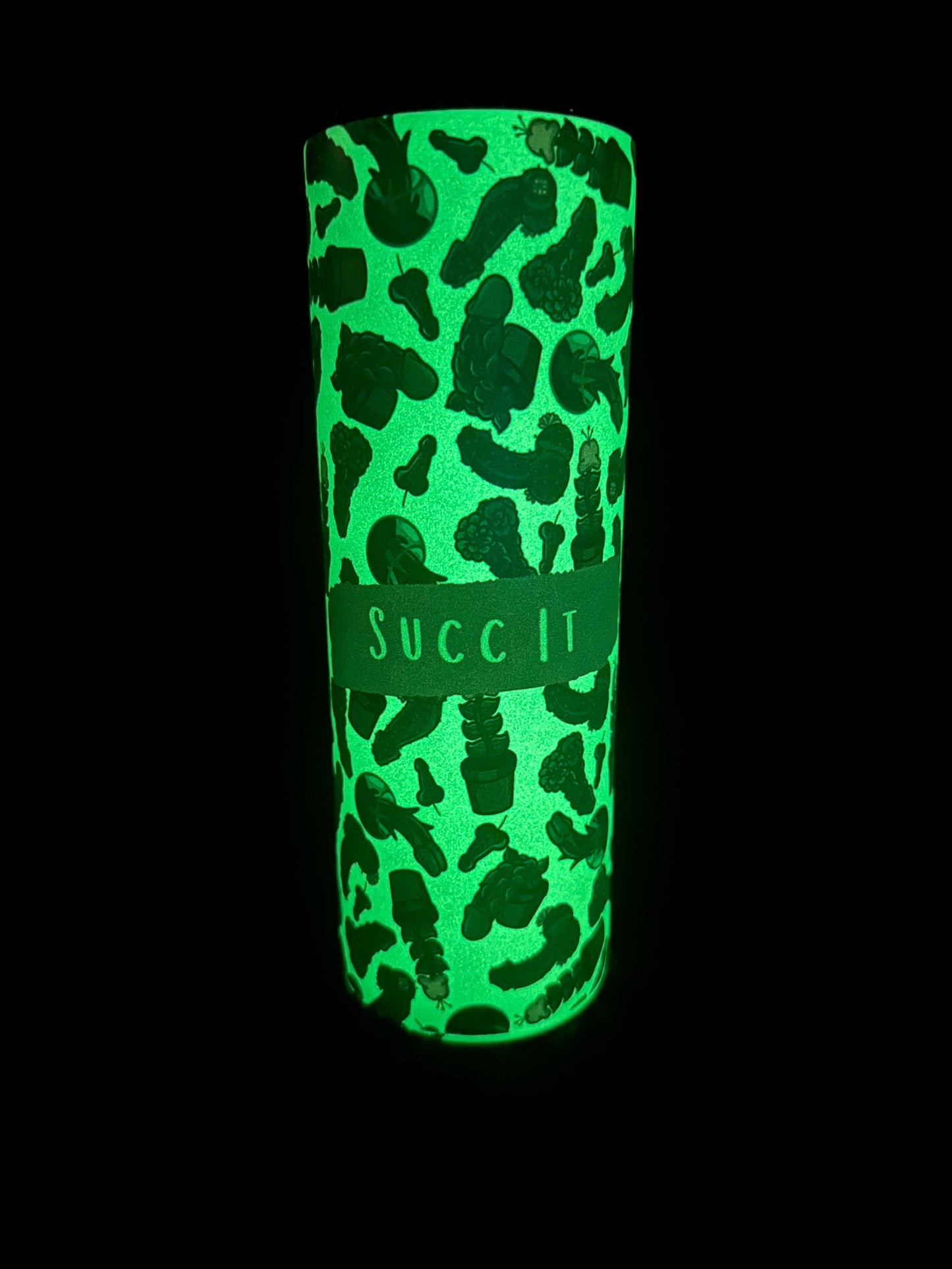 Succulent Dicks 20oz Tumbler Penis Plants Bachelorette Party Gag Gift (GLOWS IN DARK)